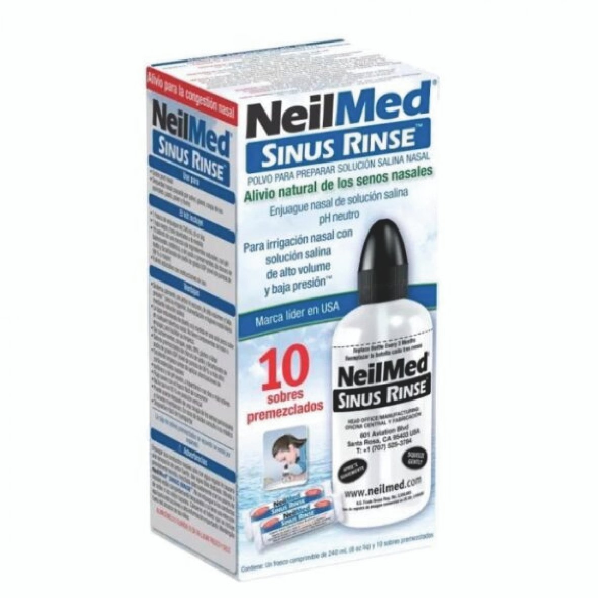 KIT DE INICIO NEILMED SINUS RINSE 10 PZ S/C - 3