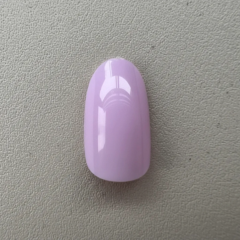 UÑAS POSTIZAS PRESS-ON FORMA DE ALMENDRA 24PCS UNICOLOR ROSA PASTEL- LARGO MEDIO UÑAS POSTIZAS - 2