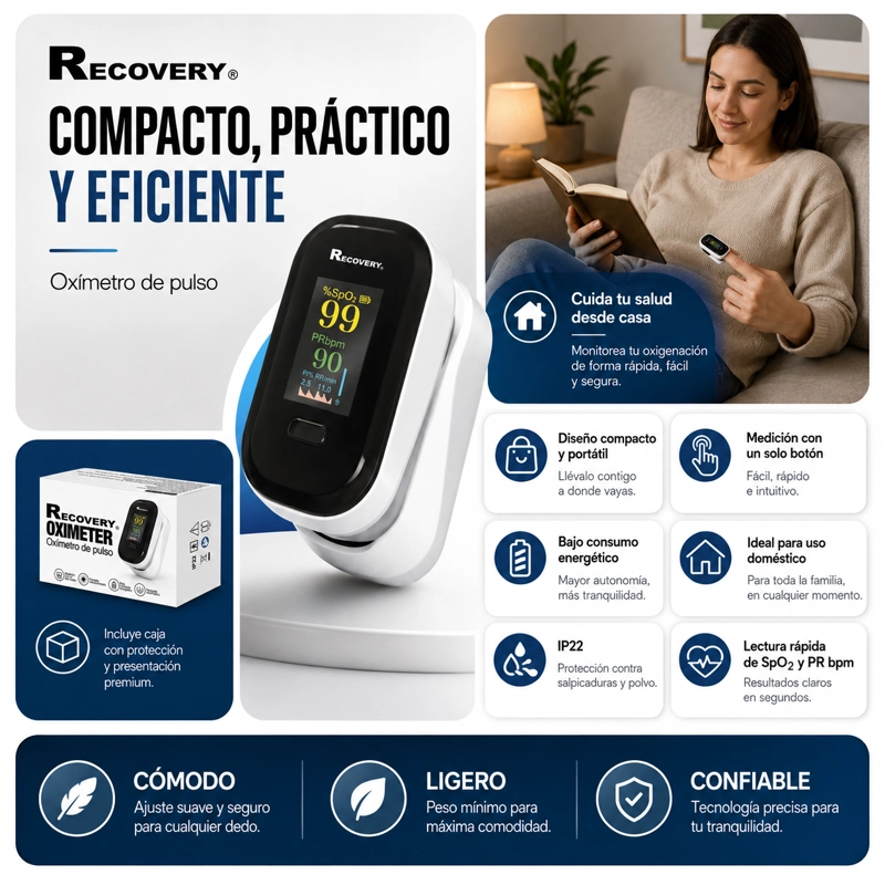 OXIMETRO DE PULSO DIGITAL RECOVERY - 3