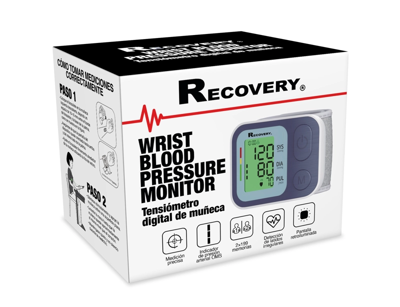 TENSIOMETRO DIGITAL DE MUÑECA RECOVERY PRESION ARTERIAL OMS - 1