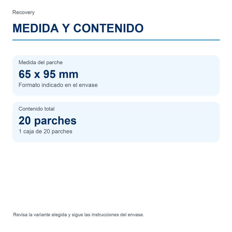 PARCHES OCULARES RECOVERY ADULTO 65 X 95 MM, 20 UNIDADES - 3
