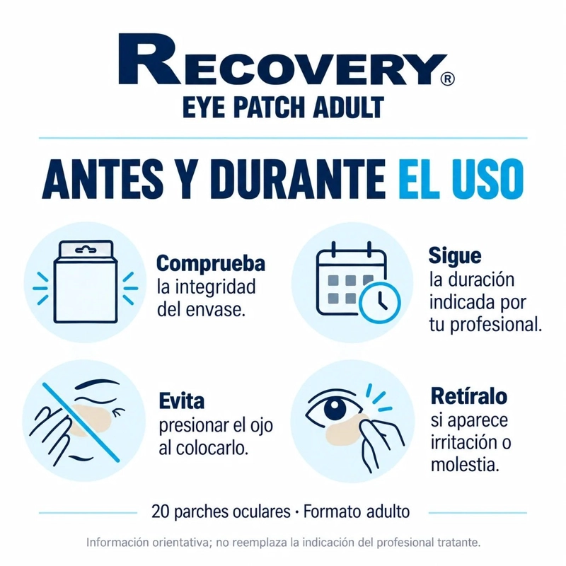 PARCHES OCULARES RECOVERY ADULTO 65 X 95 MM, 20 UNIDADES - 6
