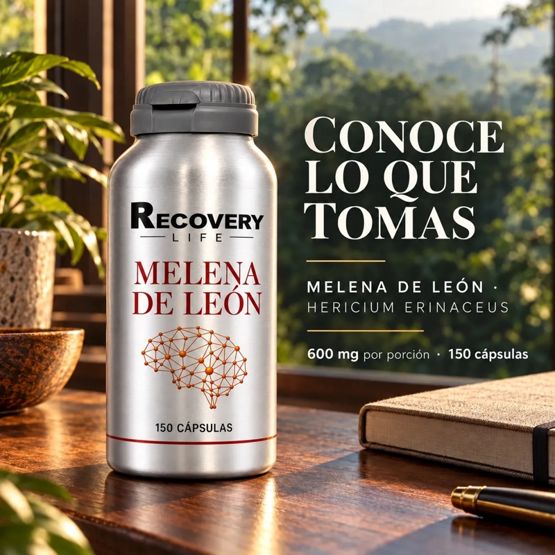 Melena De León Recovery Life 150 Cápsulas 600 Mg Por Porción - 4