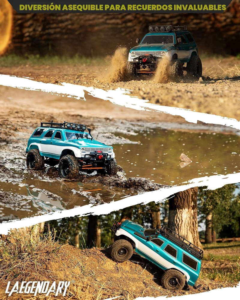 LAEGENDARY GRANDO 4X4 CRAWLER RC 1:10 HOBBY GRADE CELESTE 2 VELOCIDADES HI LOW - 7