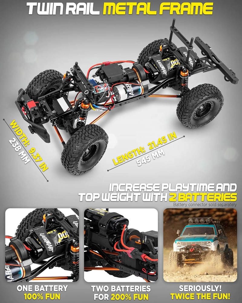LAEGENDARY GRANDO 4X4 CRAWLER RC 1:10 HOBBY GRADE CELESTE 2 VELOCIDADES HI LOW - 9