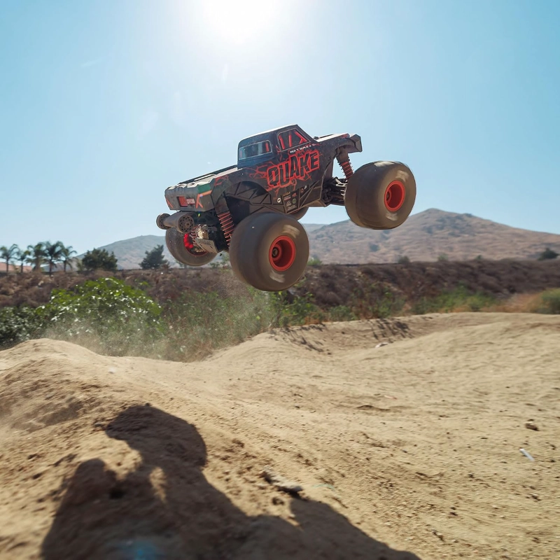 ARRMA RC MONSTER TRUCK 1/16 QUAKE GROM 4X4 RTR BRUSHED ROJO - 4