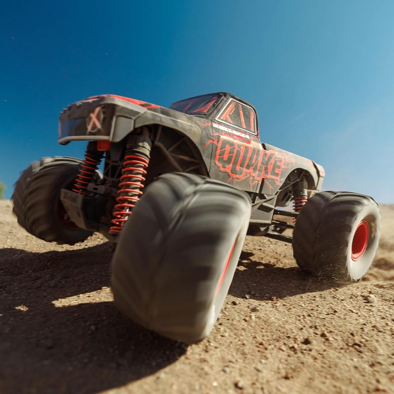 ARRMA RC MONSTER TRUCK 1/16 QUAKE GROM 4X4 RTR BRUSHED ROJO - 6