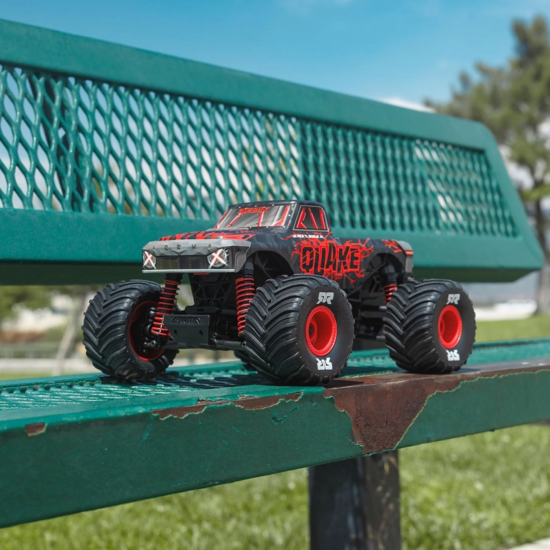 ARRMA RC MONSTER TRUCK 1/16 QUAKE GROM 4X4 RTR BRUSHED ROJO - 7