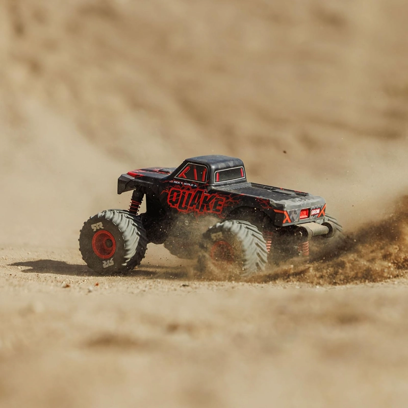 ARRMA RC MONSTER TRUCK 1/16 QUAKE GROM 4X4 RTR BRUSHED ROJO - 8