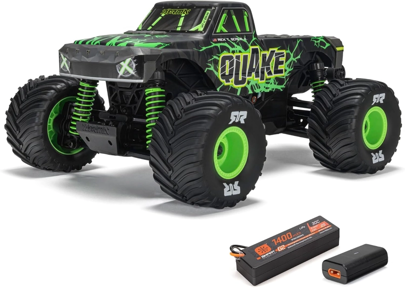 ARRMA RC MONSTER TRUCK 1/16 QUAKE GROM 4X4 RTR BRUSHED VERDE - 1