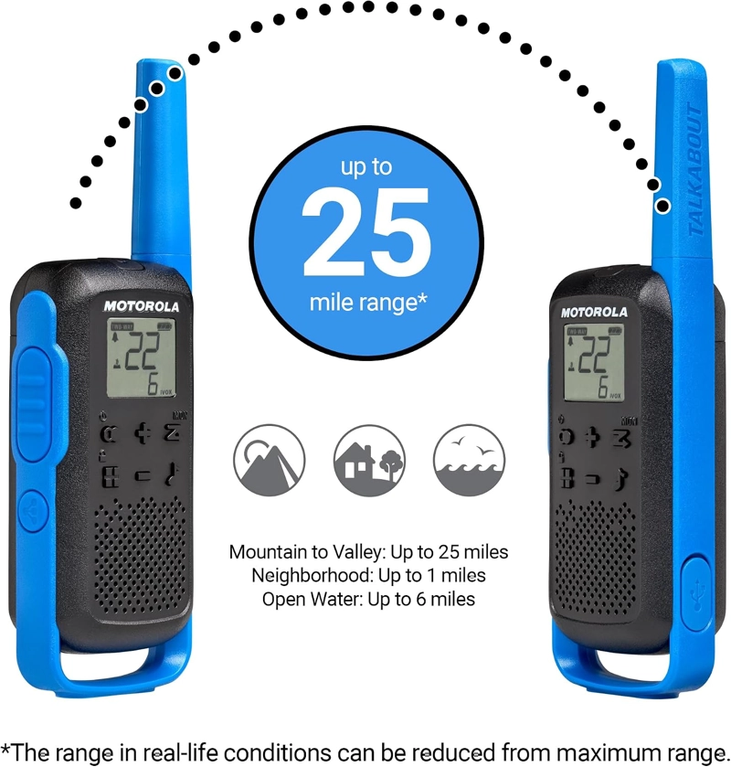 KIT 3 RADIOS MOTOROLA TALKABOUT T270TP RECARGABLE 22 CANALES - 5