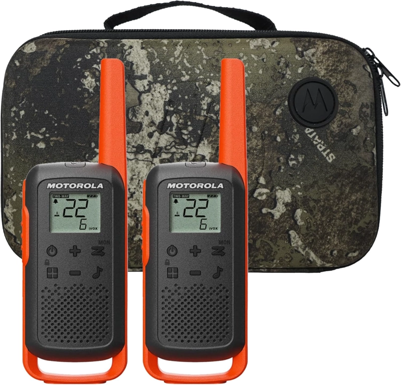 MOTOROLA KIT WALKIE-TALKIE MOTOROLA T275 SPORTSMAN EDITION BOLSO Y MANOS LIBRES 40KM NARANJA
