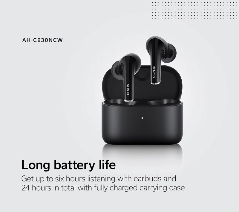 AUDIFONOS IN-EAR INALAMBRICOS DENON-AH-C830NCW IPX4 COLOR NEGRO - 5
