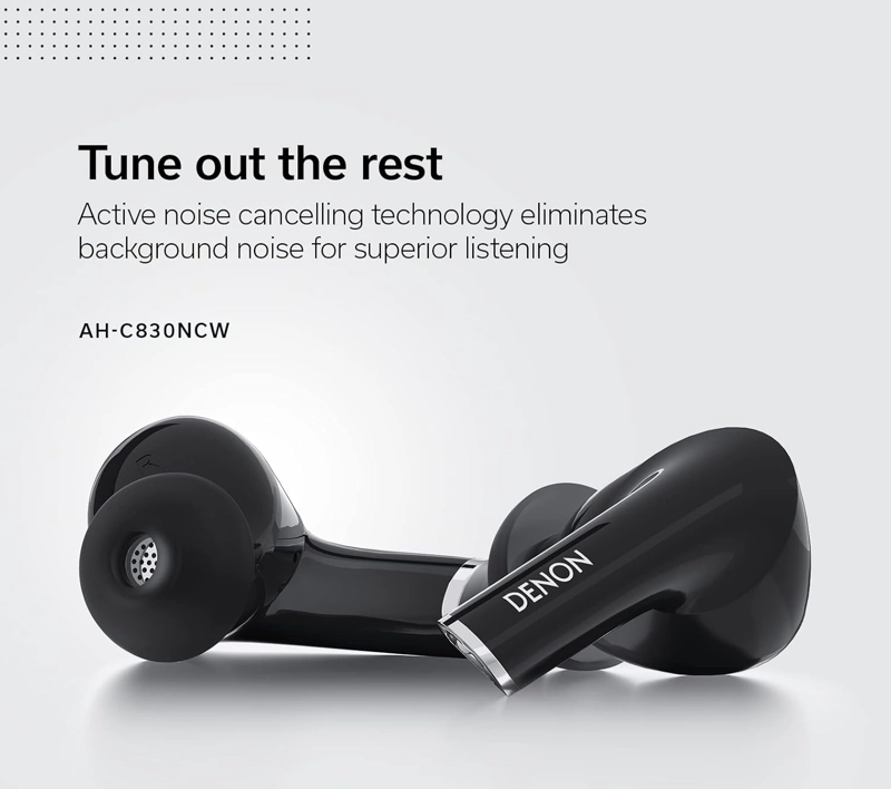 AUDIFONOS IN-EAR INALAMBRICOS DENON-AH-C830NCW IPX4 COLOR NEGRO - 6