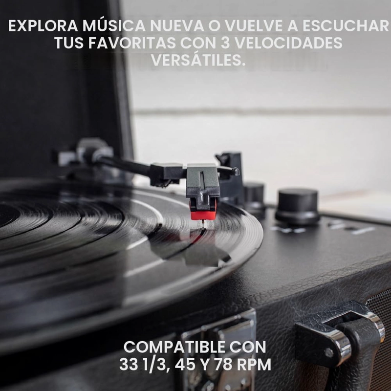 TORNAMESA VICTROLA JOURNEY BLUETOOTH Y ALTAVOCES INCLUIDOS - 3