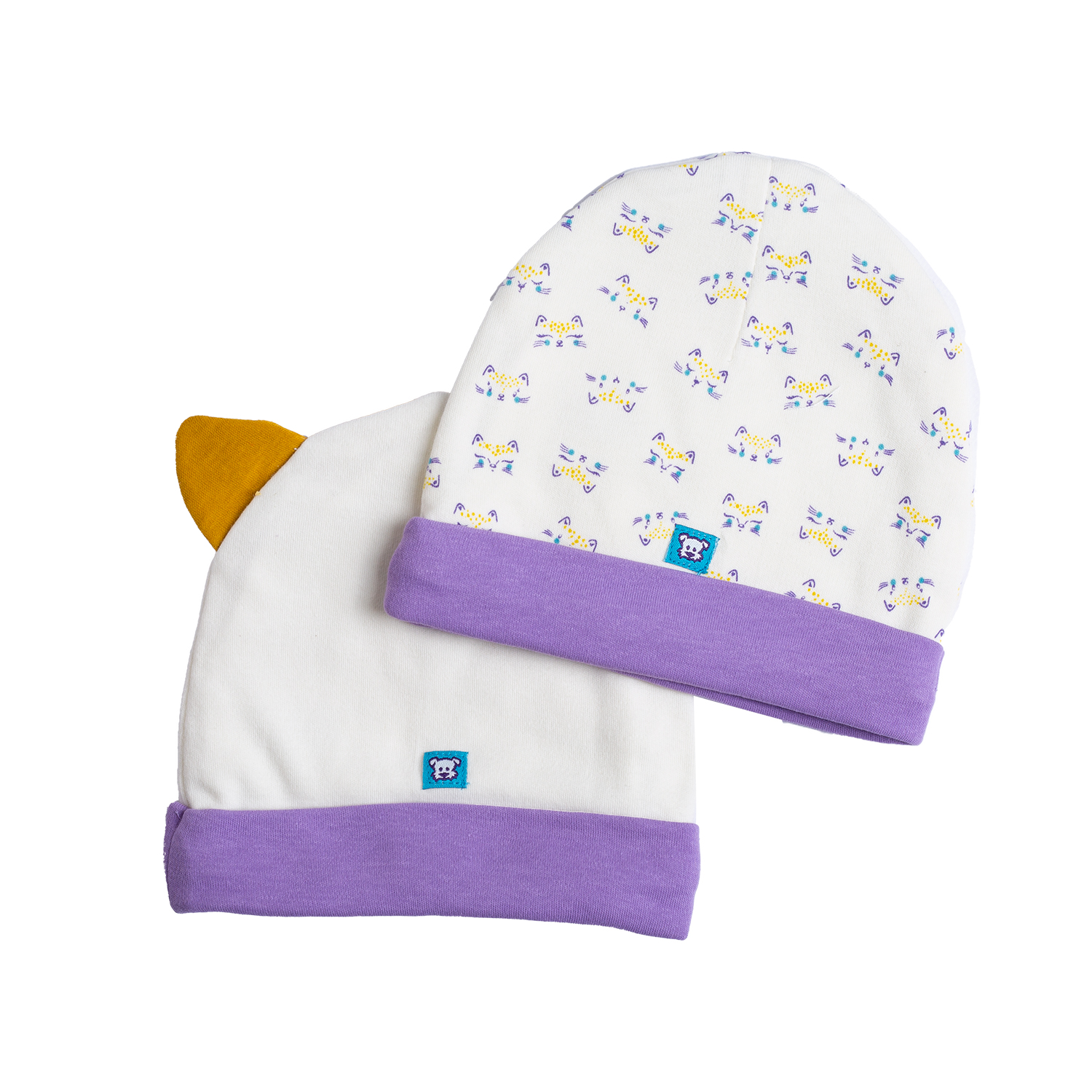 PACK GORRO BEBE NIÑA 2PCS CRUDO PILLIN - 2