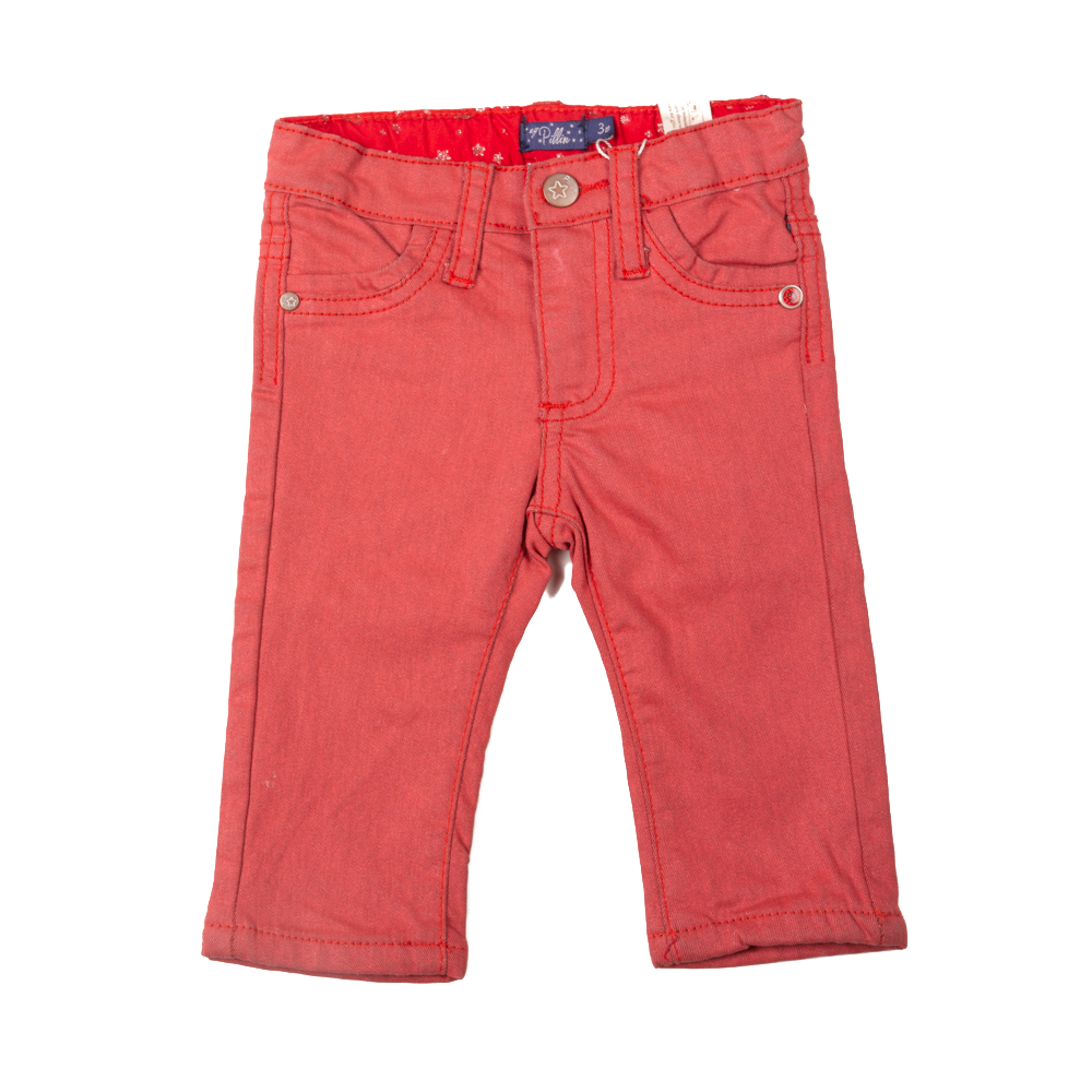 PANTALÓN NIÑO PILLÍN ROJO BEBÉ - 1