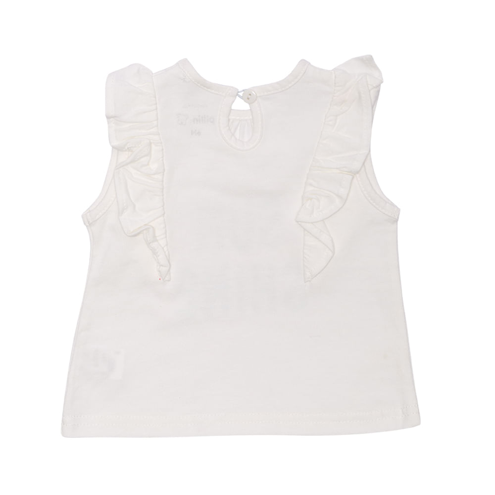 POLERA MANGA CORTA BEBE NIÑA CRUDO PILLIN - 2