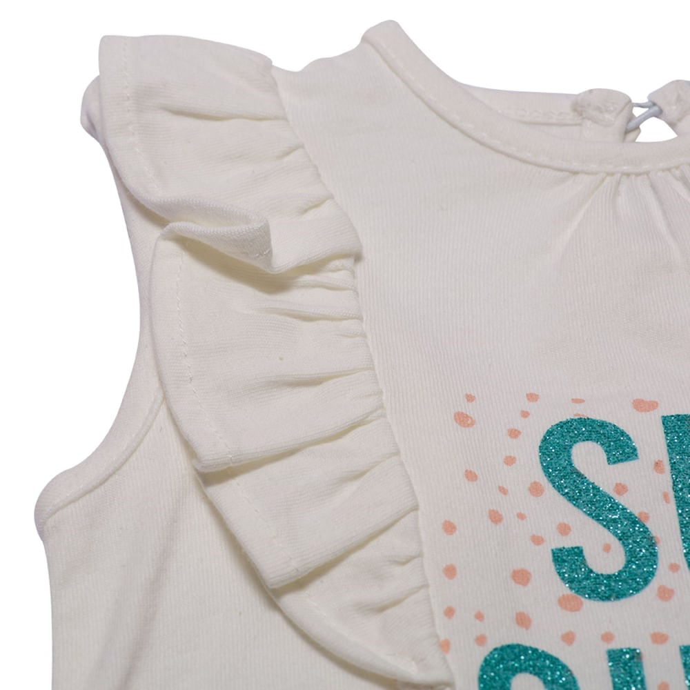 POLERA MANGA CORTA BEBE NIÑA CRUDO PILLIN - 3