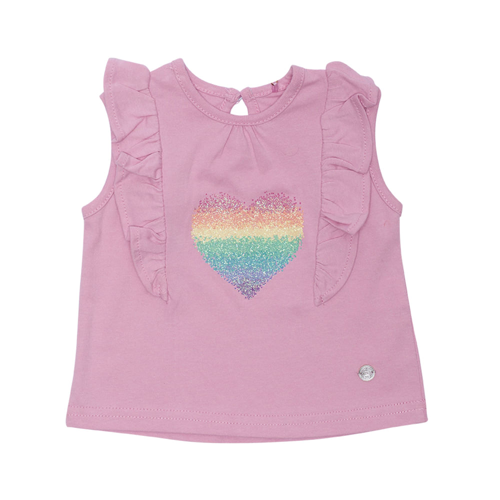 POLERA MANGA CORTA BEBE NIÑA LAVANDA PILLIN - 1