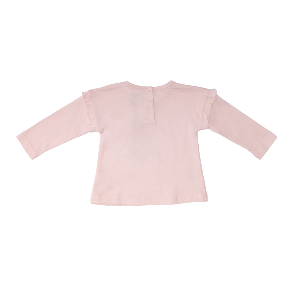 POLERA MANGA LARGA BEBE NIÑA BEIGE PILLIN - 2