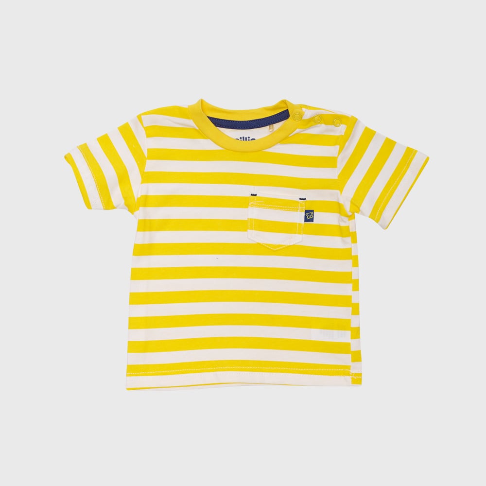 POLERA MANGA CORTA NIÑO PILLÍN PVU656AMA BEBE AMARILLO - 1
