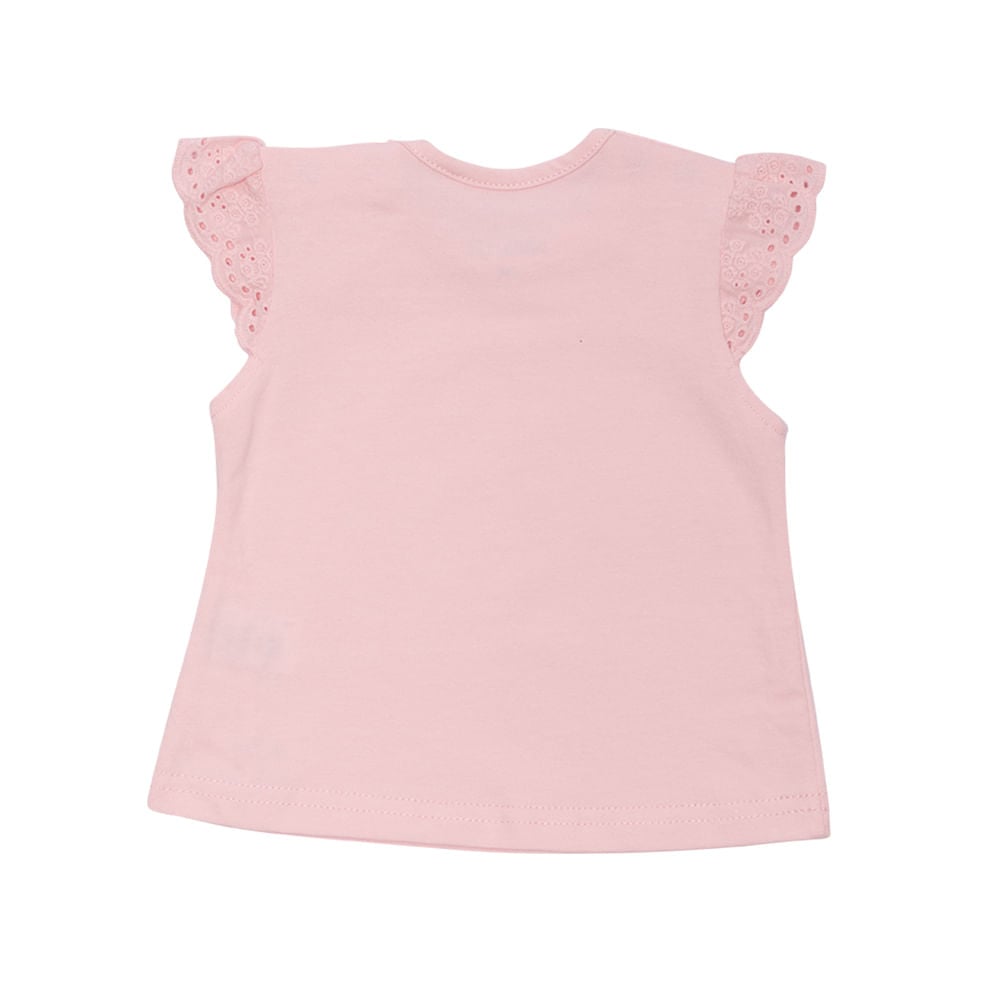 POLERA MANGA CORTA BEBE NIÑA ROSADO PILLÍN - 2