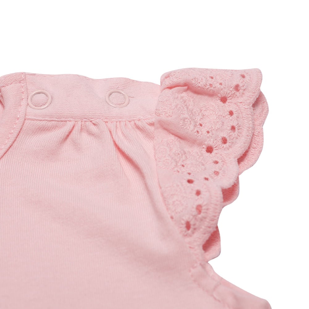 POLERA MANGA CORTA BEBE NIÑA ROSADO PILLÍN - 3