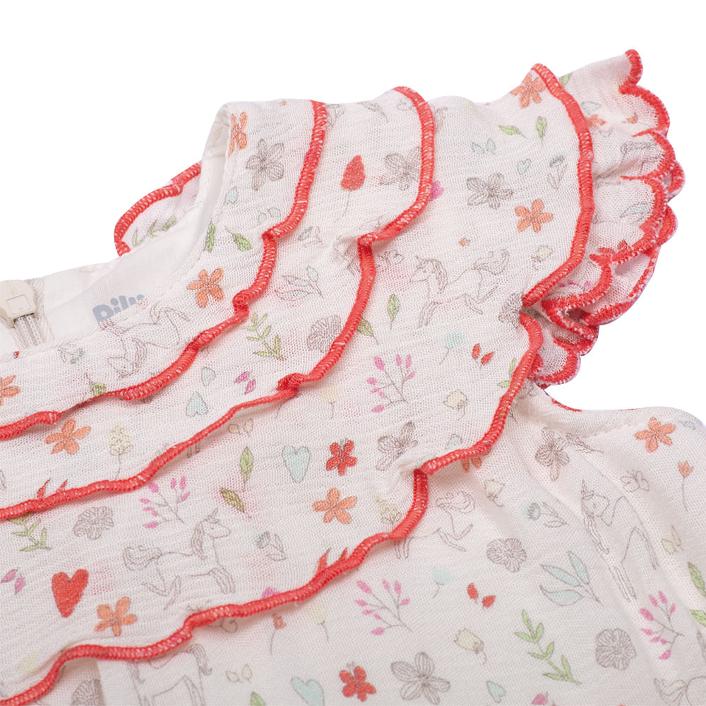 VESTIDO ALGODON NIÑA PILLIN BLANCO PVU826BCO VERANO BEBE - 4