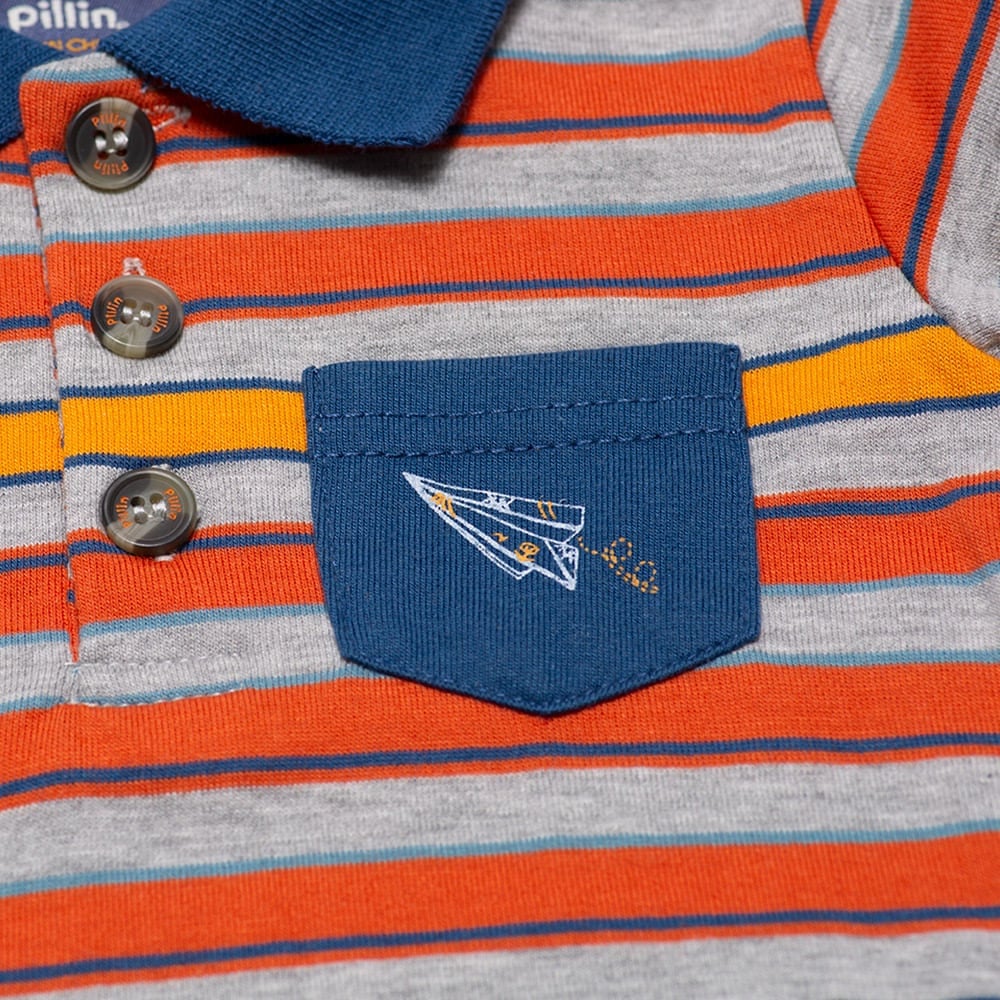 POLERA BEBÉ NIÑO NARANJA PILLIN - 2