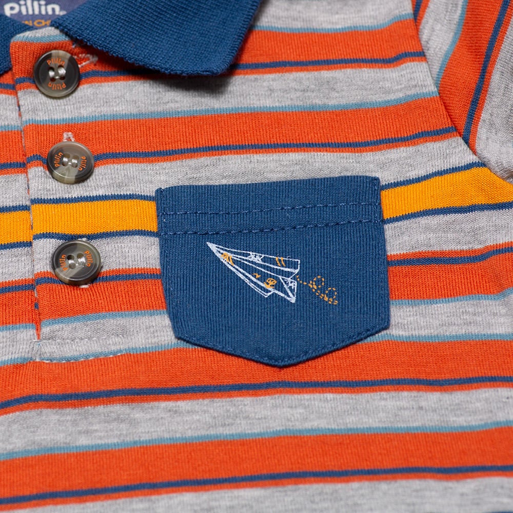 POLERA BEBÉ NIÑO NARANJA PILLIN - 2