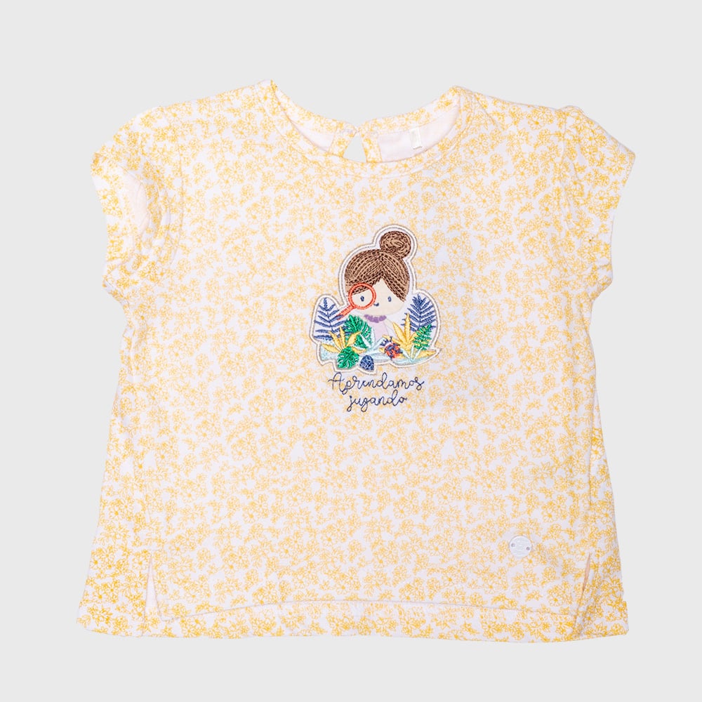 POLERA MANGA CORTA NIÑA PILLÍN PVU606DAM BEBÉ NARANJA - 1