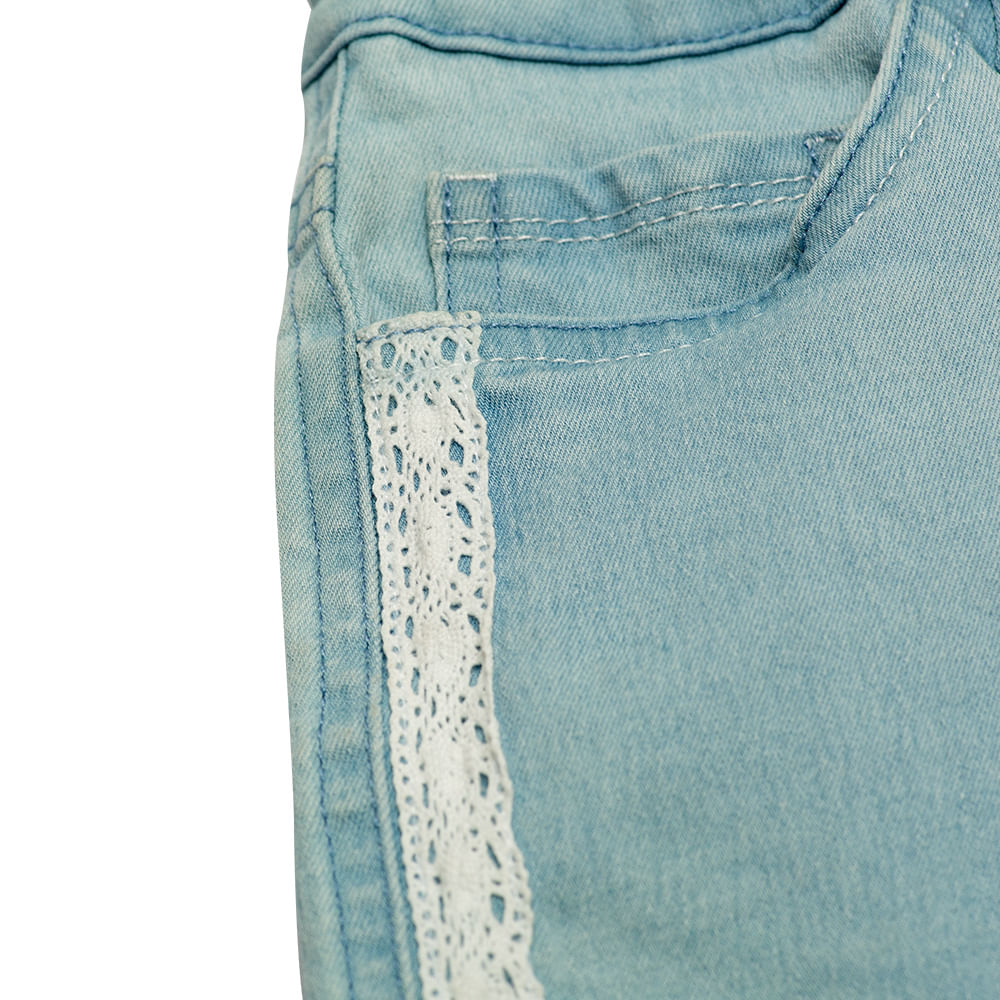 SHORT ALGODÓN NIÑA PILLÍN CELESTE PVU713CEL - 2