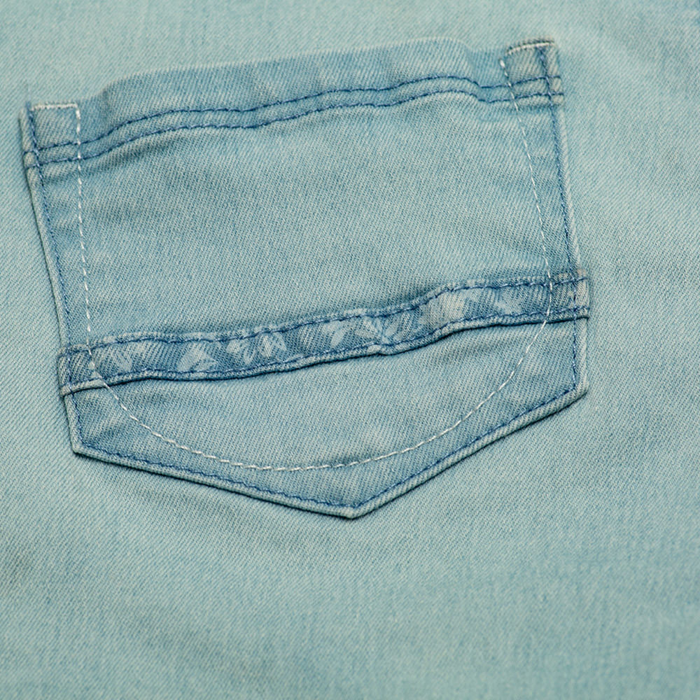 SHORT ALGODÓN NIÑA PILLÍN CELESTE PVU713CEL - 3