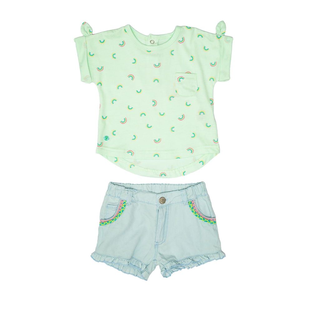 CONJUNTO NIÑA PILLIN MENTA PVU738MEN BEBE - 1