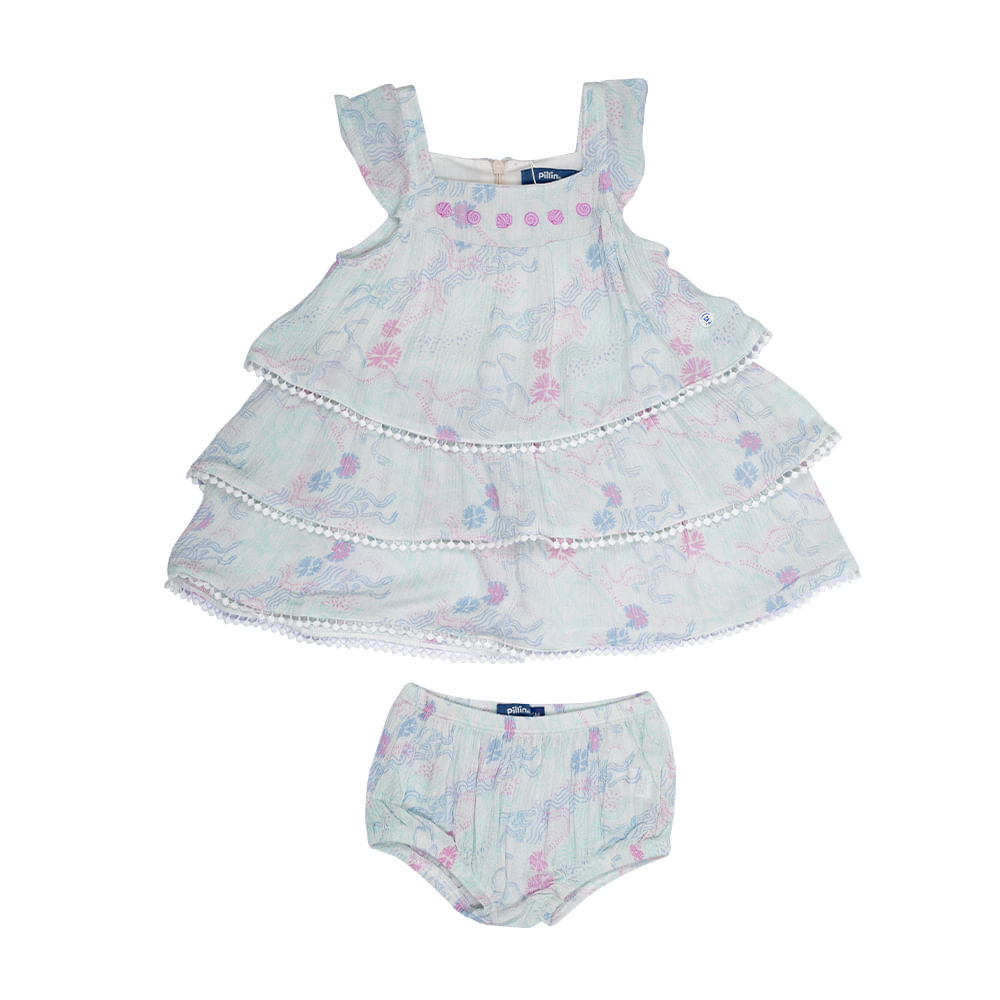 VESTIDO BEBÉ NIÑA BLANCO PILLIN - 4