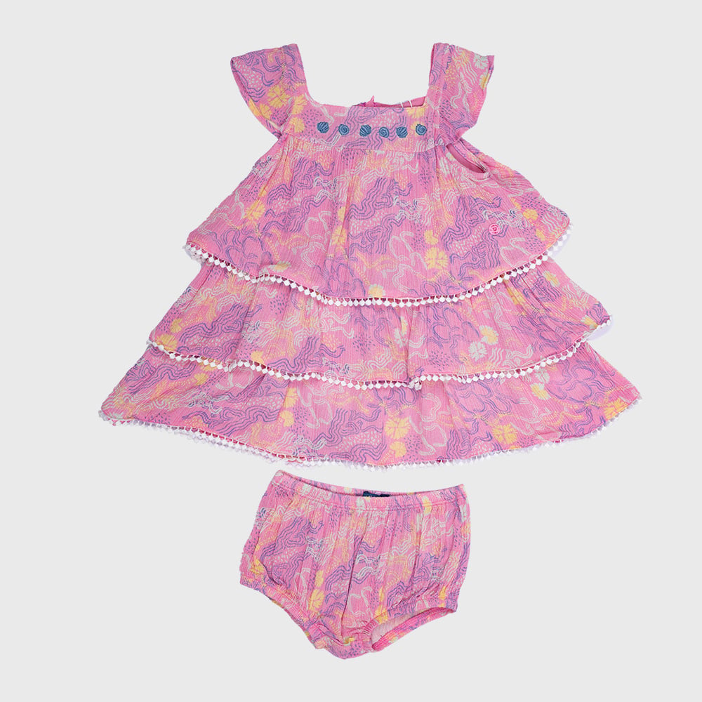 VESTIDO NIÑA PILLIN ROSADO PVU825ROS BEBE - 1