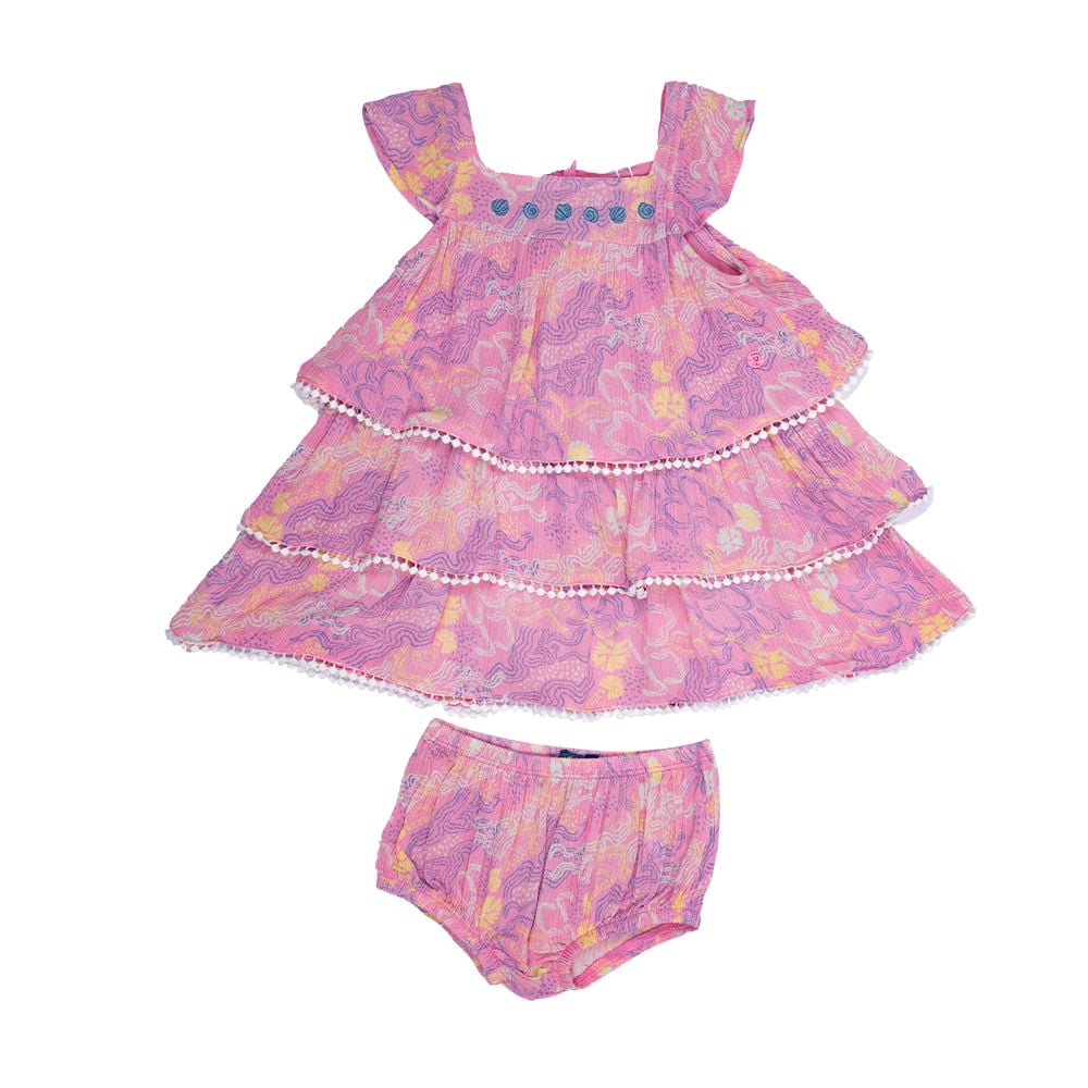 VESTIDO NIÑA PILLIN ROSADO PVU825ROS BEBE - 4