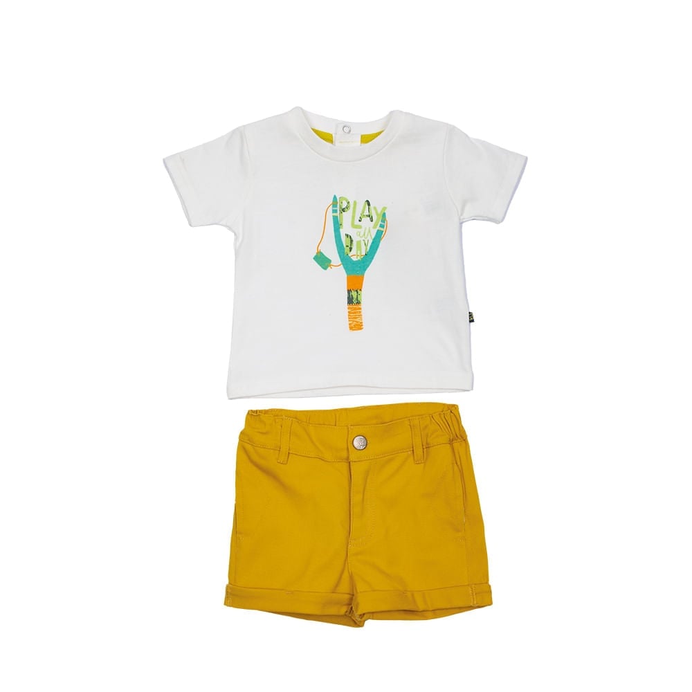 CONJUNTO ALGODON NIÑO PILLIN AMARILLO PVU810AMA BEBE - 1