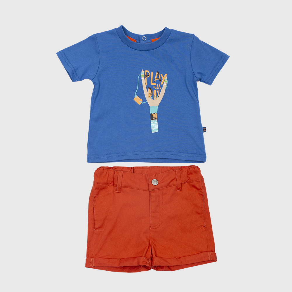 CONJUNTO ALGODON NIÑO PILLIN NARANJO PVU810NAR BEBE NARANJA - 1