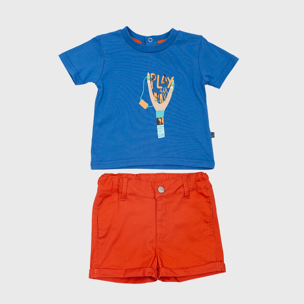 CONJUNTO ALGODON NIÑO PILLIN NARANJO PVU810NAR BEBE NARANJA - 1