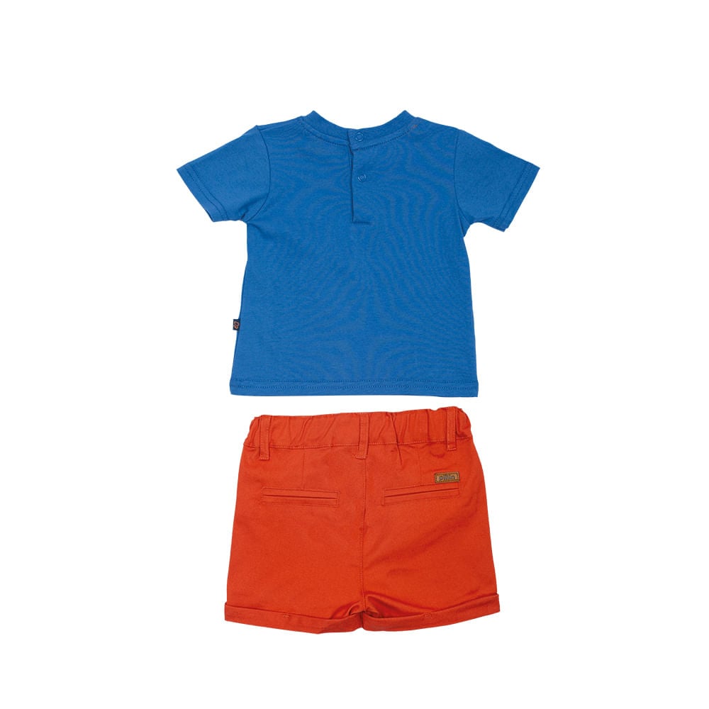 CONJUNTO ALGODON NIÑO PILLIN NARANJO PVU810NAR BEBE NARANJA - 2