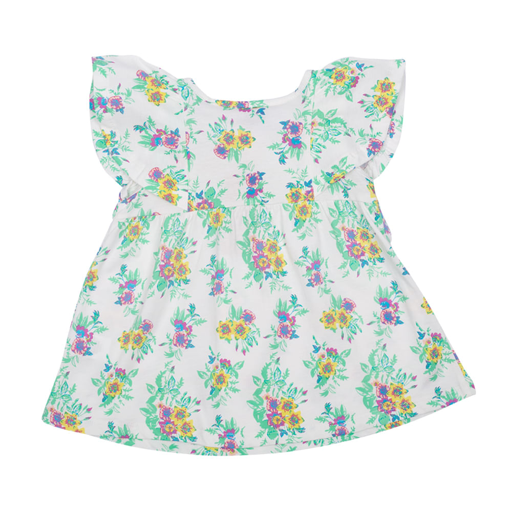 VESTIDO ALGODON NIÑA PILLIN BLANCO PVU672BCO BEBE - 2