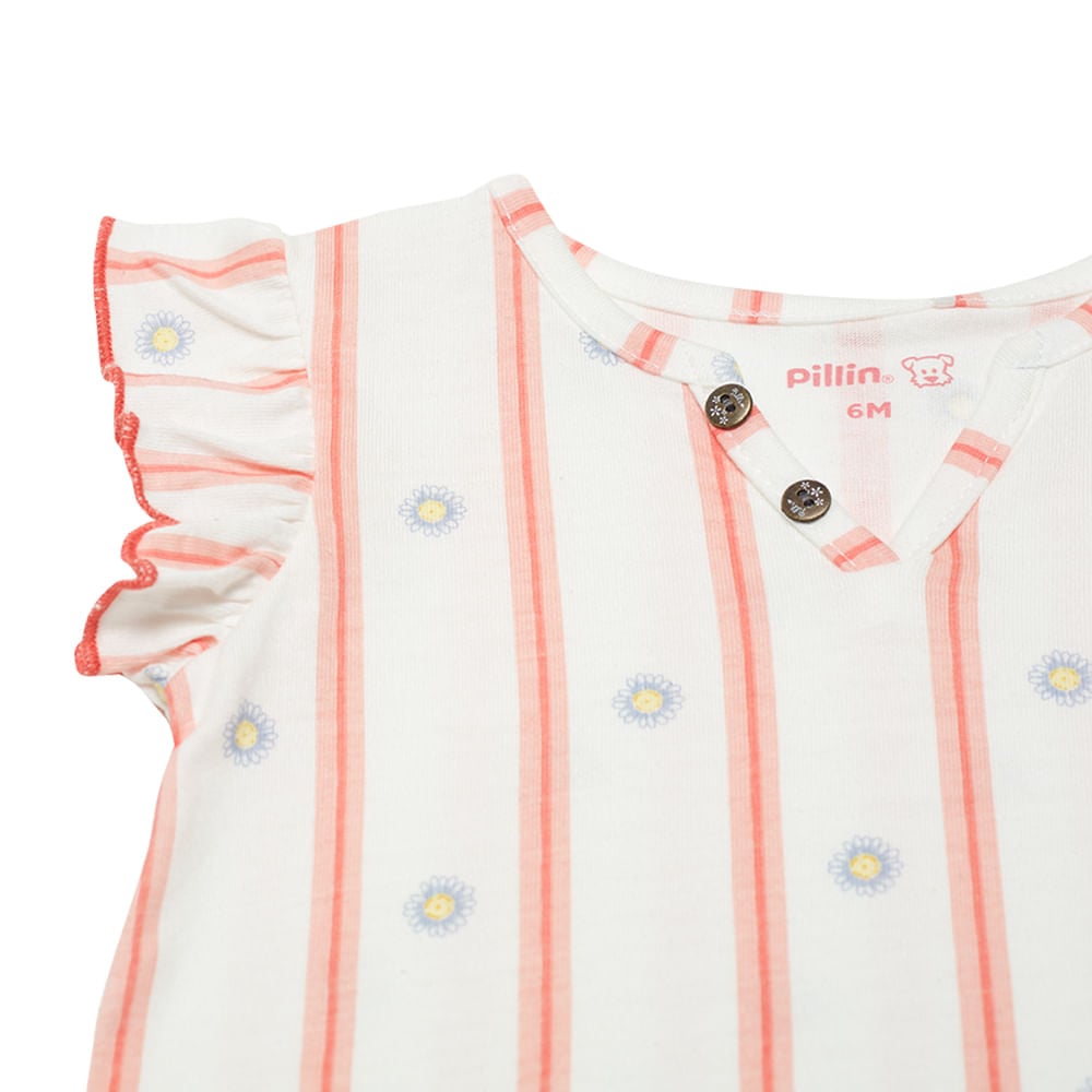 POLERA MANGA CORTA NIÑA PILLÍN PVU607BCO BEBÉ BLANCO - 3
