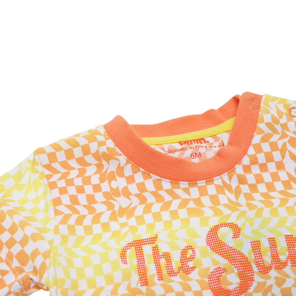POLERA MANGA CORTA NIÑO PILLÍN PVU616NAR BEBÉ NARANJA - 3