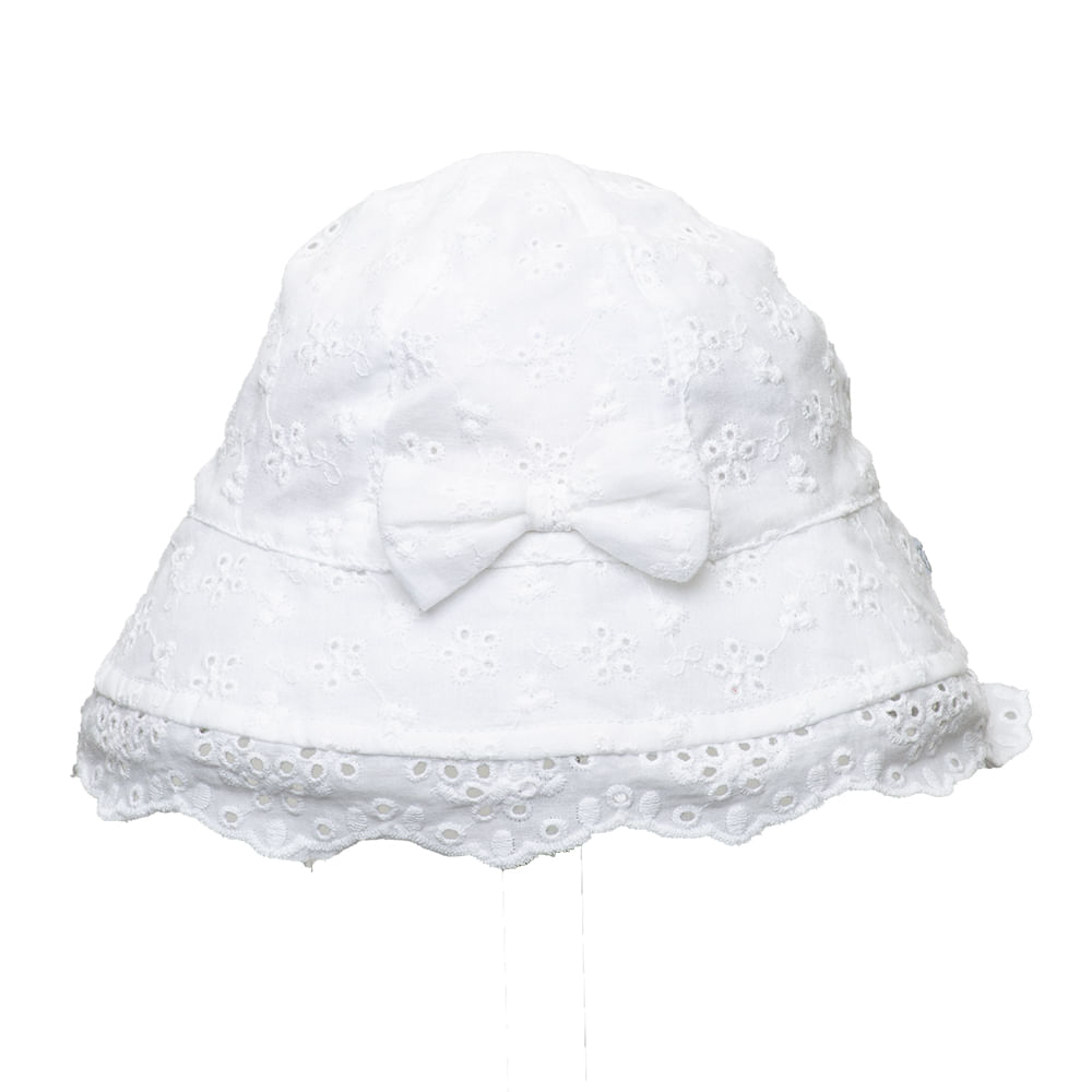 GORRO BEBE NIÑA EN COLOR BLANCO PILLÍN - 3