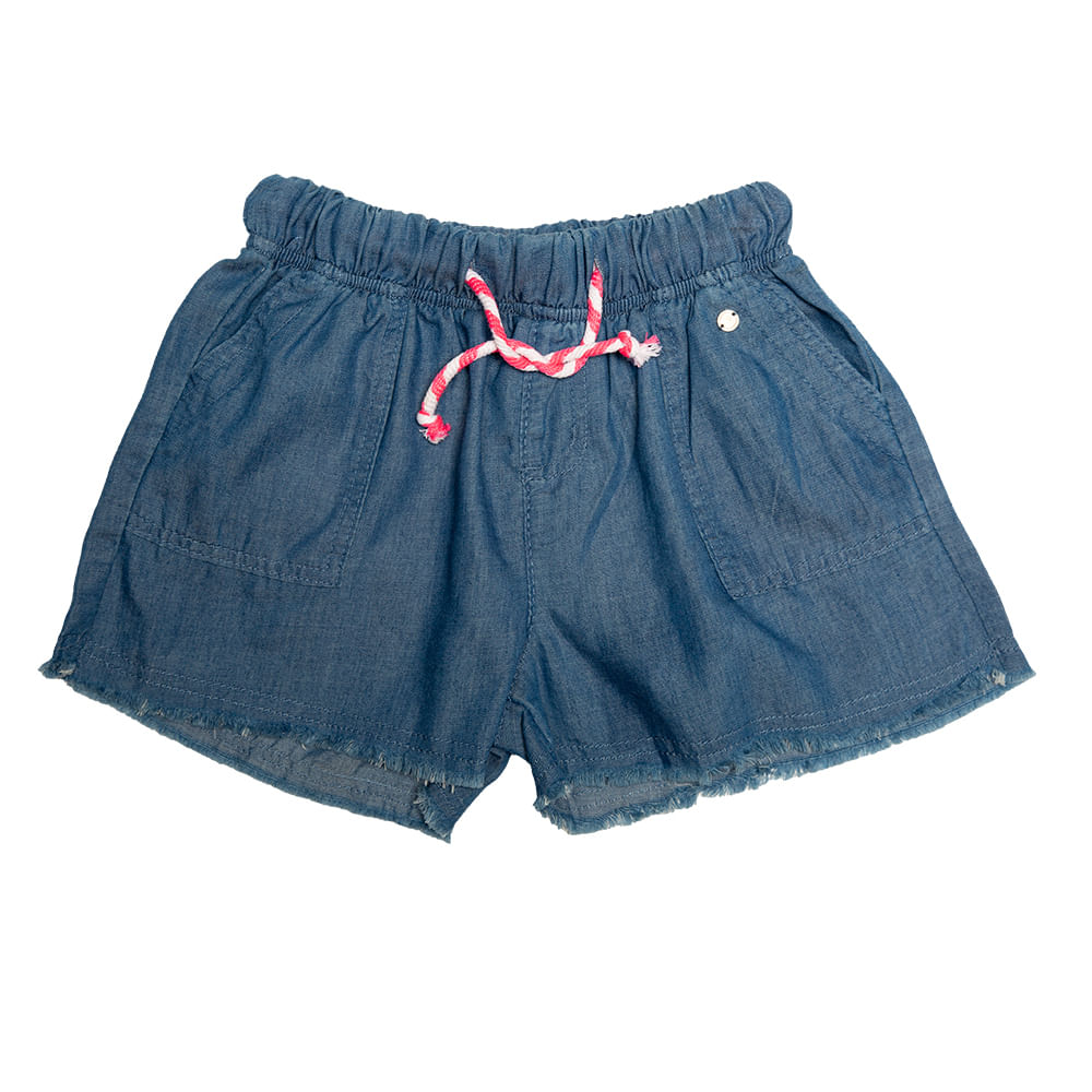 SHORT ALGODÓN NIÑA PILLÍN AZUL TVU708AZU - 1