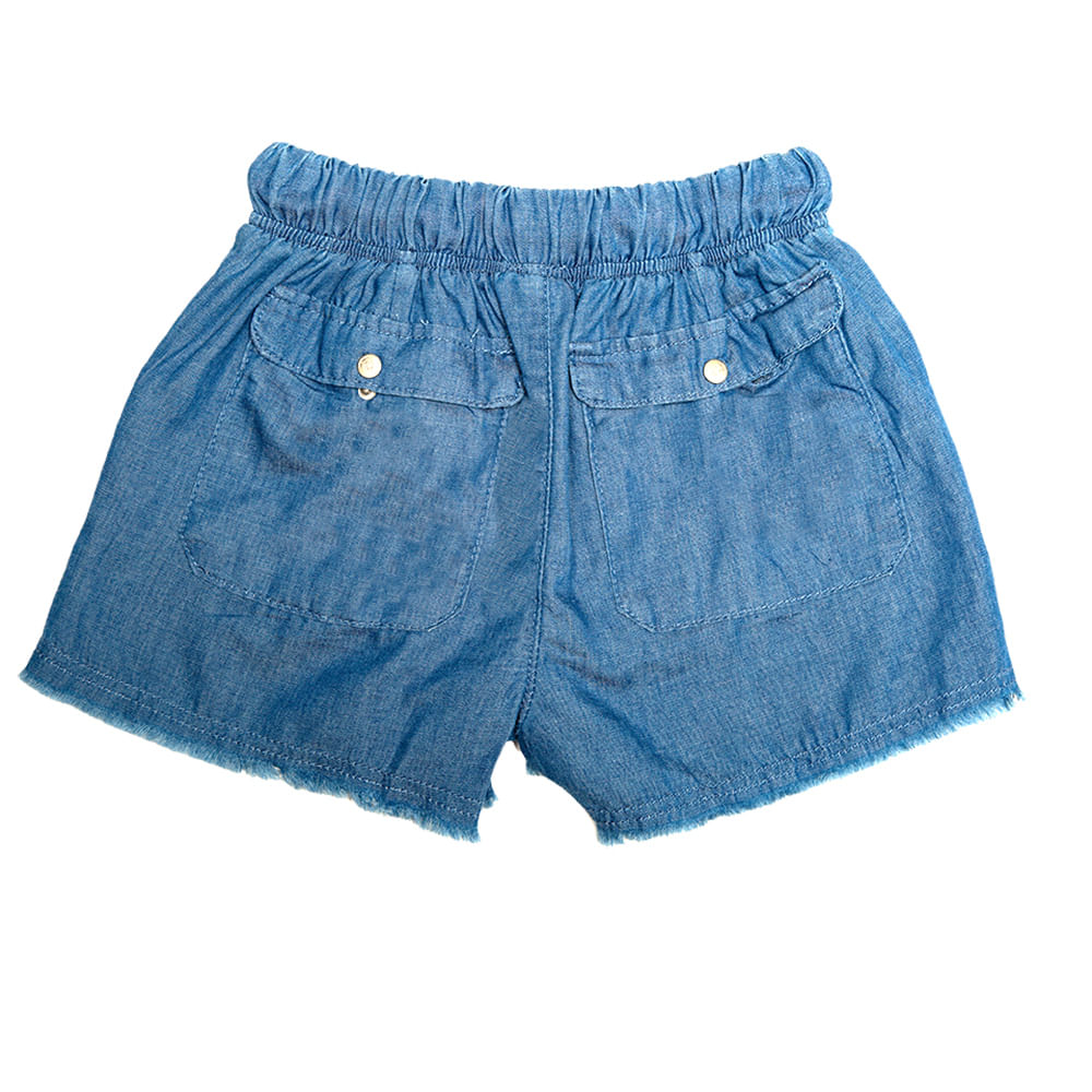 SHORT ALGODÓN NIÑA PILLÍN AZUL TVU708AZU - 2