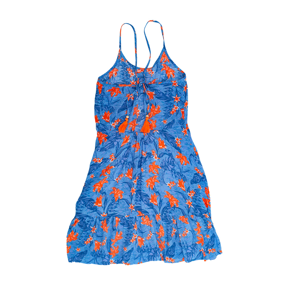 VESTIDO MIDI ALGODON NIÑA PILLIN CELESTE TVU810CEL - 2
