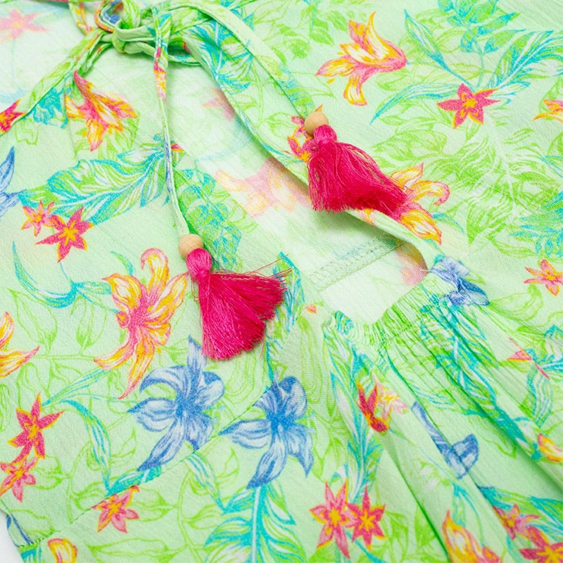 VESTIDO ALGODON NIÑA PILLIN VERDE TVU810VER - 3